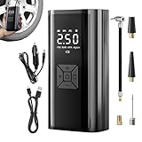 Reifeninflator - Tragbares Kabelluft -Kompressorpumpe, wiederaufladbares Schnellinflationsinstrument | Elektronische Mini -Luftpumpe mit LED -Display für Auto Motorrad RV Bike Garage Travel Camping No