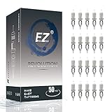 EZ Tattoo Nadeln Set - 50 Stück #10 Gemischt (3RL 5RL 7RL 9RL 11RL) Bugpin Round Liner Tattoo Cartridge Nadeln Assortiert für Tattoo Maschine - Revolution