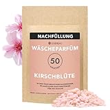 Cosmeau Wäscheparfüm Perlen Kirschblüte Nachfüllpackung - Nachhaltige Duftperlen für Waschmaschine - Bis zu 50 Waschladungen und 24 Wochen Frische - Plästik Frei, Vegan & Zero Waste