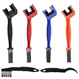 6 Stück Motorrad Fahrrad Ketten Reinigungsbürste Set: 4 Motorrad Fahrrad Kettenreiniger Bürste & 1 Fahrrad Reinigungsset & 1 Kettenbürste Schaber, für MTB Motorrad Mountainbike Fahrradkette