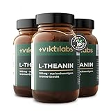 L-Theanin 200 mg aus hochwertigem Grüntee-Extrakt - Für mentale Balance - Fokus & innere Ruhe - Hochdosiert, vegan & koffeinfrei (3er Pack)