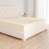 Amazon Basics Spannbettlaken, 180 x 200 x 30 cm, Mikrofaser, Spannbetttuch - Matratzenhöhe bis 30 cm, Beige