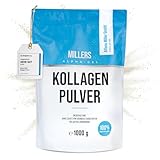 100% reines Kollagen Pulver – Kollagen Peptide – Collagen Protein – Millers Alpha-Gel 1000 g – Ohne Zusatzstoffe – Geschmacksneutral – Collagen Pulver in Deutschland hergestellt