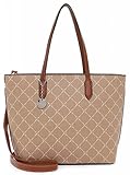 Tamaris Shopper TAS Anastasia 30107 Damen Handtaschen Karo sand/cognac 427