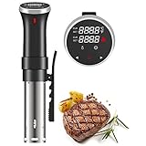 Fityou Sous Vide Stick, Wasserdicht Sous Vide Garer, 1100W Präziser Temperatureinstellung und digitaler Timer, Ultra leise, Edelstahl, LCD Touch Display (25 °C bis 95 °C)