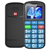 Ufferson 4G Seniorenhandy ohne Vertrag mit großen Tasten | SOS Notruftaste | 1,77 Zoll Farbdisplay | Kurzwahl |Bluetooth | USB-C| Einfach zu bedienen Mobiltelefon Senioren Handy mit Ladestation |Blau