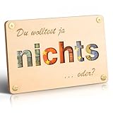 Xinkfir Geldgeschenke Nichts Grußkarte Holz im Kleinforma, NIX Geschenke für Männer und Frauen, Originelle Geld Geschenk Verpackung für Geburtstag, Jugendweihe, Hochzeit, Reise, Taufe … (Holzfarbe)