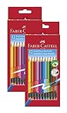 Faber-Castell Radierbare Buntstifte mit Gummitip, 12er Kartonetui (2 Packungen)