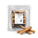 LuckyChef Ochsenziemer 12 cm – 4 Stück, natürlicher Kauartikel für Hunde, Leckerli und Snack ohne Zusätze, Zahnpflege und Beschäftigung, 100 % Rind