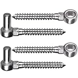 Ösenhaken-Set aus Edelstahl in Marinequalität, Zugschraube mit rechtwinkligem Gewinde für Holzmontage, 2 Stück