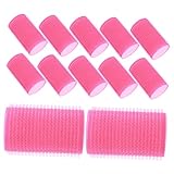 FRCOLOR 12 Stück Haarschwamm-stick Lockenstab Lockenwickler Mit Selbstgriff Schaumhaarwalzen Styler Haarstyling -werkzeuge Schwammrollen Für Haare Groß Hair Roller Schwämme Damen Rosy