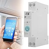 WiFi Smart Leitungsschutzschalter, 1P DIN-Schiene Home Fernbedienung Schalter, Smart Life WiFi 1P Hutschiene für Smart Home, Wireless Fernbedienung Schalter (Mit Metering 1~63A)