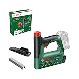 Bosch Akku-Tacker UniversalTacker 18V-14 (Tackern/heften in Weich-und Hartholz; für Klammern und Nägel; Schnellfeuermodus; 18 Volt System; Papierabstand; mit 1000 Feindrahtklammern; ohne Akku)