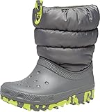 Crocs Unisex Kinder Classic Neo Puff Boot K Schneestiefel, Slate Grey, 24/25 EU