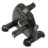 Panana Mini Heimtrainer unter dem Schreibtisch für das Training von Armen und Beinen, Pedaltrainer mit LCD-Anzeige für das Training im Heim-Fitnessstudio oder im Büro (Schwarz)