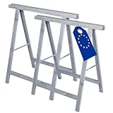 2er SET| Holzbock Klappbock Arbeitsbock Tapezierbock Sägebock Montagebock Unterstellbock SDKM | Grau