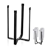 Abtropfgestell Flaschen, Flaschenständer zum Abtropfen, 21.5 x 12cm Metall Abtropfgestell Flaschen klappbar Tower Mehrzweckständer für die Küche-Abtropfständer(Schwarz)