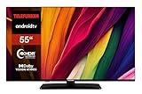 Telefunken Android TV D55U750X2CWI Fernseher 55 Zoll 4K UHD Smart TV (HDR Dolby Vision, Dolby Atmos, Triple-Tuner)