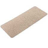 Homwiz Treppenstufen Matten, Stufenmatten Selbstklebend Innen 15 Stück, Treppenstufen Antirutsch Zuschneidbar Wiederverwendbar für Schützen Sie Haustiere, Senioren Kinder (Beige, 55cm x 22cm)