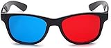 Yjemle 3D-Brille, universal, TV-, Film-, Video-Rahmen, 3D-Brille, DVD-Spiel, Glas, 3D-Stil, Brille für 3D-Filme, Spiele, 3D-Brille, leichtes Design, Fernseher und Video, Rot und Blau
