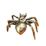 Yurtziru 1 x Messingspinnenstatue, Metallspinnen-Modell, Vintage-Kupfer-Spinne, Ornament für Zuhause, Büro, Zen, Garten, Dekoration
