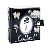 1 Stück Photocard Binder Sammelkarten Alben Mini Fotoalbum Kpop Photocard Halter 20 Taschen (Wolke Schwarz)