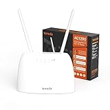 Tenda 4G07 4G LTE WLAN Router für SIM-Karten (CAT4, AC1200 Dualband 2,4GHz: 300Mbit/s + 5GHz: 867Mbit/s, 150 Mbit/s im Download) Plug & Play, LAN/WAN-Port, 2 Abnehmbare Antennen, MU-MIMO, Weiß