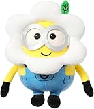 MINISO Minions Kuscheltier 25cm, Plüschfigur Bob Kuscheltier Baby, Niedliches Bob Kuscheltier mit Blume, Weiche Minion Kuscheltier Plüschspielzeug, Geeignet Minions Geschenk für Minion Fans