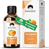 Emma Grün® Orangenöl Ätherisches Öl 100ml [100% NATURREIN] - Duftöl Orange für Raumduft, Aroma Diffuser, Duftlampe - Massageöl, Duftöle Kerzenherstellung & Seife - Ätherisches Orangenöl