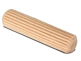 100 Stück - Möbelverbinder Riffeldübel Lang-Holzdübel Buche | Dübel Ø 8 mm | Länge: 40 mm | geriffelter Holzdübel fertigt nach DIN 68150 | Möbelbeschläge von GedoTec®