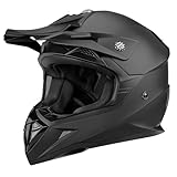 Motocross Motorradhelm Downhill Fullface Helm - Yema YM-915 Cross DH Enduro Quad Mountainbike BMX MTB Helm ECE für Damen Herren Erwachsene-Schwarz Matt-M