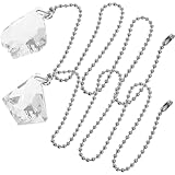 JECOMPRIS 2Stücke Deckenventilator Zugschnur Kristall Dekorative Anhänger Für Deckenleuchte Installieren Für Verschiedene Wohnbereiche