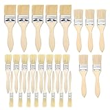 Katnetoly Flachpinsel-Set, Pinselset mit 26 Teilen, 12/25/38/50 mm Breite, Malerpinsel-Set mit Holzgriff, Pinselset für Farben