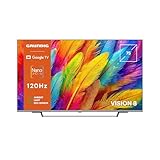 GRUNDIG 75 VOE 83 Fernseher 75 Zoll (189 cm) Nano UHD+, 120 Hz, Google, 4K UHD, Dolby Atmos, Magic Fidelity, Chromecast Built-in, Bluetooth, Smart, Sprachsteuerung, Schwarz