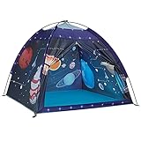 Kinderzelt, Exqline Spielzelt Kinder Zelt Drinnen und Draußen, Pop up Zelt Weltraum Planet Sonnensystem Thema, Weihnachts/Geburtstageschenk für Kinder