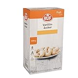 RUF Vanillin Zucker, Großpackung, intensiv vanilliges Aroma, geeignet zum Backen, Kochen und Verfeinern, glutenfrei, vegan, Profi Line, 1000g