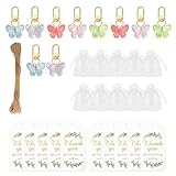 XuQiZZpp 10 x Schmetterlings-Schlüsselanhänger, kreativer Schlüsselanhänger, Auto-Schlüsselanhänger, Tier-Schlüsselanhänger, hängende Ornamente, Taschenanhänger