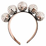 Discokugel-Stirnband, Haarschmuck für die Discokugel | Elegantes Disco-Kugel-Stirnband – Partyzubehör für Party, flexibles Spiegelkugel-Stirnband für Zubehör Wobblo