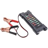 MotorMinds Autobatterietester 12V 24V, Autobatterie Tester Batterietester Lasttester, Analysator & Batterieladesystem mit LED-Anzeige