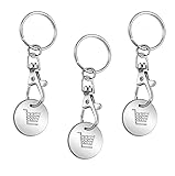 PlandleLee Einkaufschip für Einkaufswagen aus Metall, Abnehmbarer Einkaufswagen Schlüsselanhänger, Einkaufschip Werkzeug, Trolley-Münzen-Schlüsselanhänger mit Karabinerhaken