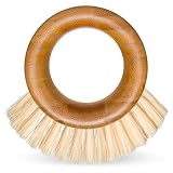 Full Circle The Ring Gemüsebürste aus Bambus - Vielseitige Reinigungsbürste für Obst und Gemüse - Für Lebensmittel wie Kartoffeln, Pilze und Karotten mit Borsten und Griff aus recyceltem Material