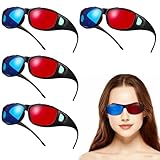 Alipis 5 Stück 3D Brillen aus Leichtem Kunststoff Anaglyphen Rot Blau Filmbrillen für Heimkino und TV Komfortable 3D Sehbrillen ohne Batterie