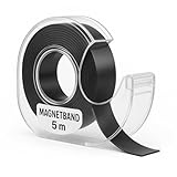 Magnetband selbstklebend 5 m im Spender Starkes Magnetklebeband für Haushalt, Werkstatt & Büro Magnetstreifen im Abroller zuschneidbar extra stark haftend Magnetbandrolle