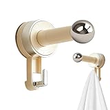 Haken mit Saugnapf für Dusche – ausziehbarer Handtuchhaken, wiederverwendbar ohne Löcher und Spuren für Handtücher, Schals, Schlüssel, Fenster, Türen