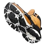 Steigeisen für Bergschuhe, Edelstahl Ice Klampen Steigeisen, Anti Rutsch auf EIS und Schnee für Wanderschuhe Klettern Bergsteigen Eisfischen im Winter