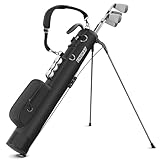 Findway Golf Bag, Golf Stand Tragetasche mit Riemen, Leichter Einfach zu tragen und haltbare Pitch n Putt Golftasche für die Driving Range, Par 3 und Executive Plätze, 80 cm Hoch (PBK)