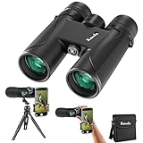 Kussla 12x42 HD Fernglas Erwachsene und Kinder, Fernglas mit Nachtsicht Wasserdicht Ferngläser Klein mit Stativ Smartphone-Adapter, Binoculars Kompakt für Vogelbeobachtung, Jagd, Wandern