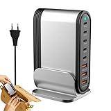 Typ C-Ladeblock, Ladeblock, Leistungsstarkes 200 W PD Ladegerät, Hochgeschwindigkeits-Ladestation mit 8-Port-Schnellladeblock für Tablets, Laptops, Kopfhörer, Gerät