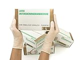 Latexhandschuhe 100 Stück Box (L, Weiß) Einweghandschuhe, Einmalhandschuhe, Untersuchungshandschuhe, Latex Handschuhe, puderfrei, unsteril, disposible gloves