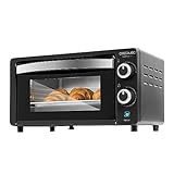 Cecotec Tischofen Bake&Toast 1090 Black, 10 L, 1000 W, 60-Minuten-Timer, Temperaturregelung bis zu 230ºC, Backblech, Grillrost und Zange mit Griff